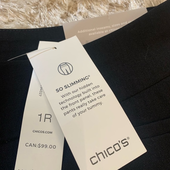 Chicos 1 Reg pant, black. Rayon/nylon/spandex. Lovely fabric! Straight leg style - Picture 6 of 6
